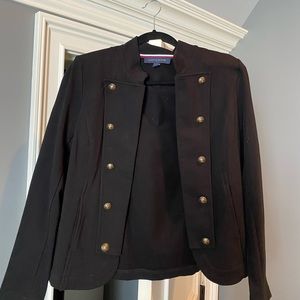 Tommy Hilfiger black button up sweater- small